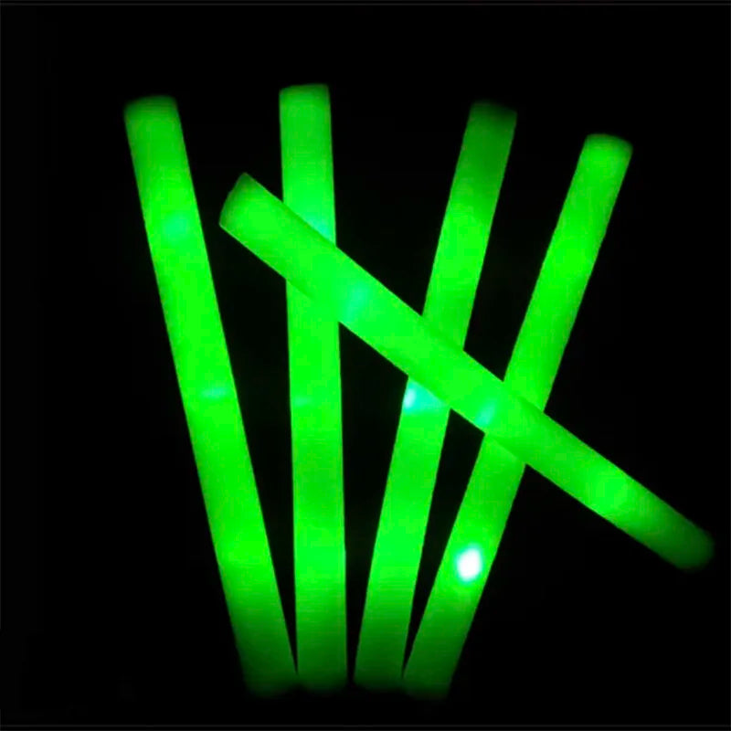LED Foam Glow Sticks Bulk Party Favors with RGB, Single-Color and Personalized Options for Weddings, Birthdays, Concerts and Christmas