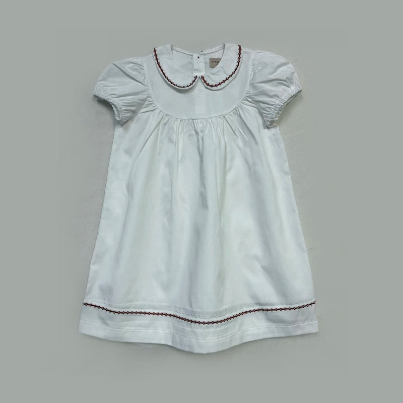 Matching Sibling Clothes with Classic Blue Trim, Shirts, Shorts, Overalls, Dresses and Cardigan Options for Baby Boys, Girls and Kids