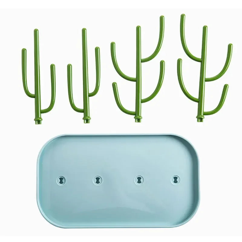 Detachable Baby Bottle Drying Rack with Branch Holders and Water Catch Tray, ABS and PP Countertop Drainer for Bottles and Feeding Accessories