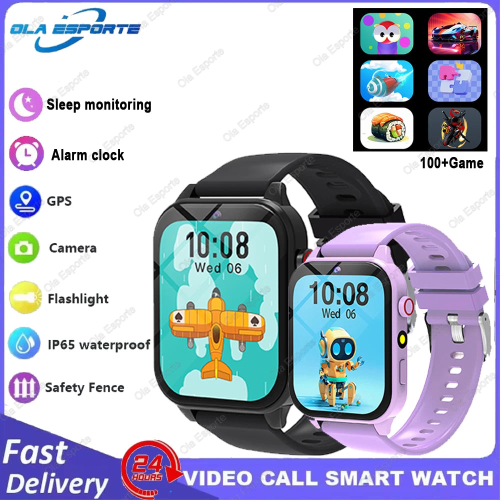 Kids Game Smartwatch HT30 with 18 Games, Camera, 1.83-Inch Screen, Step Counter, Alarm, Calculator and Flashlight in Four Color Choices