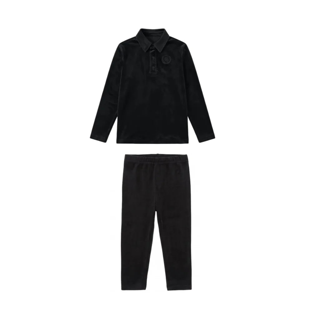 Velour Family Matching Outfits, Girls Jersey and Velour Maxi Dress with Coordinating Boys and Girls Sets and Baby Romper Styles