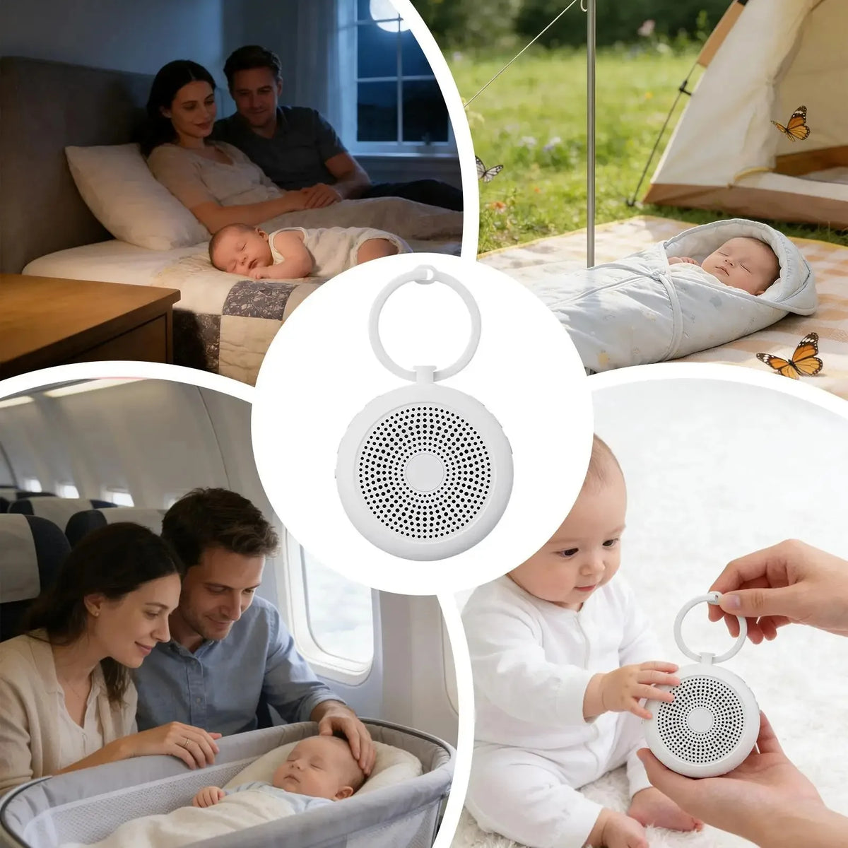 29-Sound Baby White Noise Machine with 3/6/9-Hour Timer, Compact Portable Sleep Soother for Nursery, Bedroom and Travel Relaxation