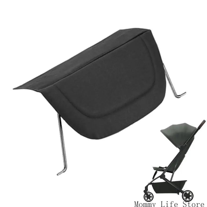 Stroller Leg Rest Extender Compatible with Joolz AER and AER+, Black Fabric and Metal Footrest Support for Everyday Walks and Outings