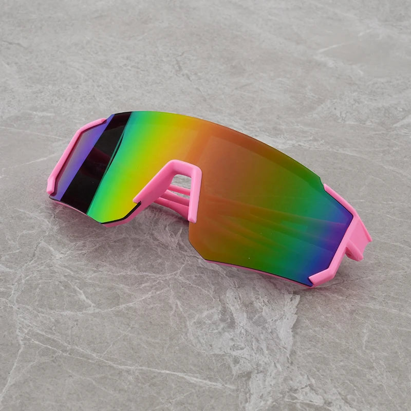 Children’s Shield Sunglasses with Colorful Mirrored-Look Lens and Sporty Wraparound Styling, Kids Fashion Shades for Summer Outings and Travel