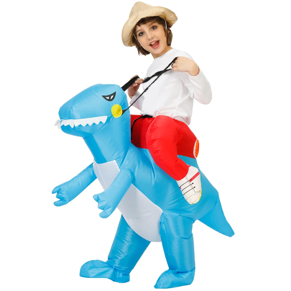 Kids Inflatable Animal Costume with Fan and Battery Case, Character Dress-Up Styles for Halloween, Purim and Themed Birthday Parties