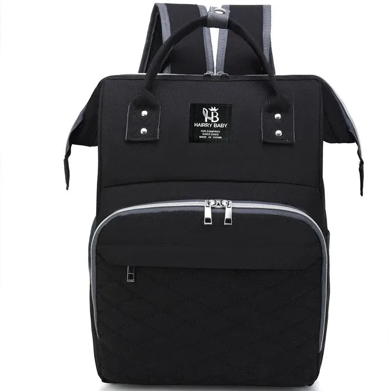 Diaper Backpack with Front Bottle Organizer and Carry Handles, Zippered Baby Essentials Bag in Five Colors for Parents and Everyday Outings