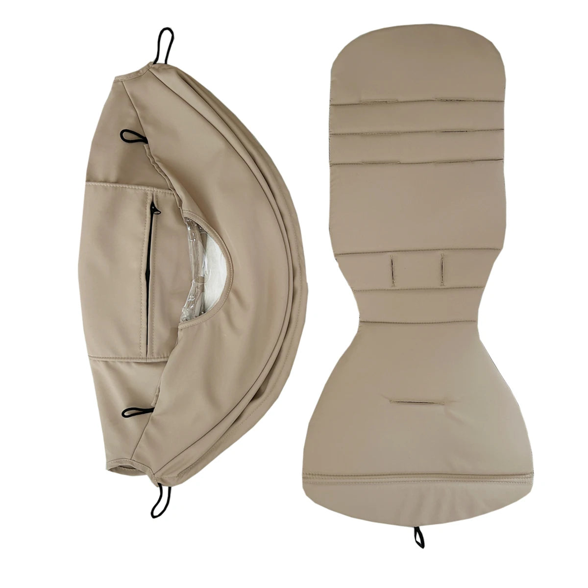 Stroller Replacement Fabric Set for Babyzen YOYO and YOYO2, MomTan Canopy with Storage Pocket and Padded Seat Cushion, Multiple Color Options