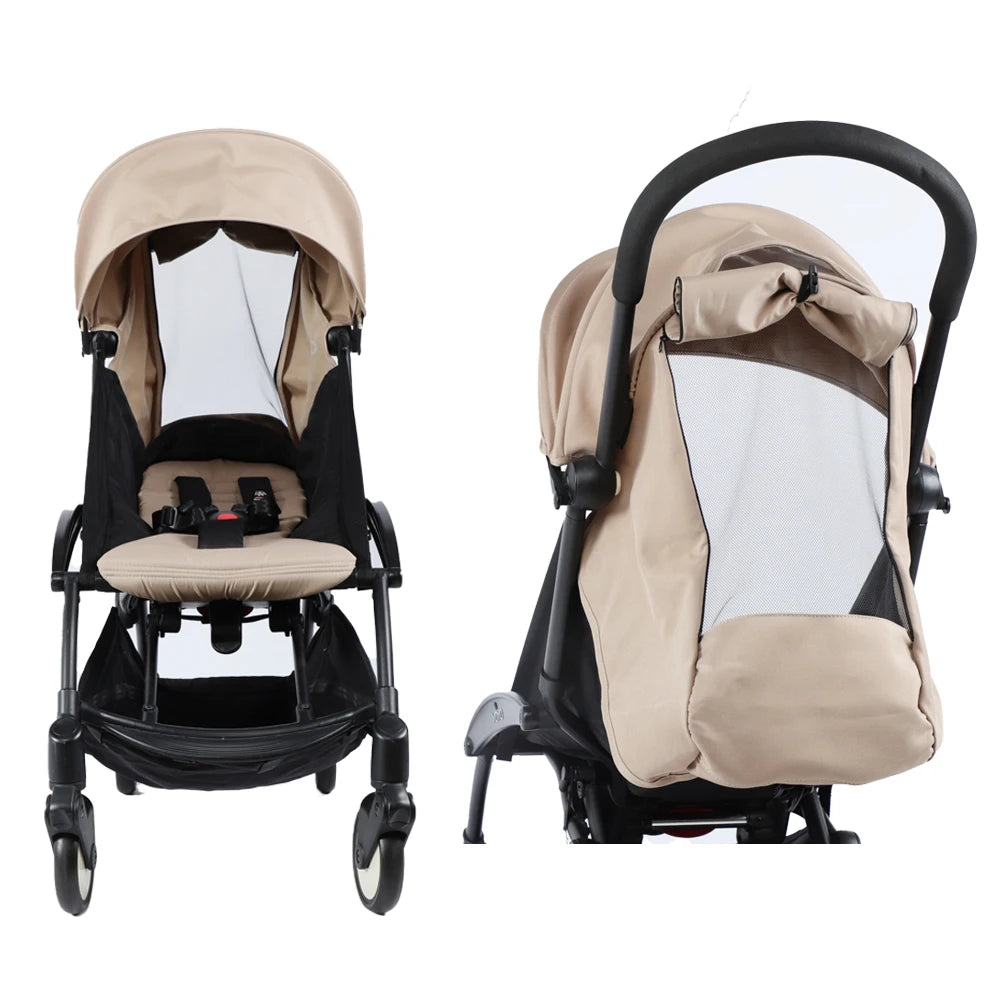 Stroller Canopy and Seat Cushion Kit with Mesh, Replacement Fabric Set Compatible with YOYO and YOYO+ for Everyday Outings, Multiple Colors