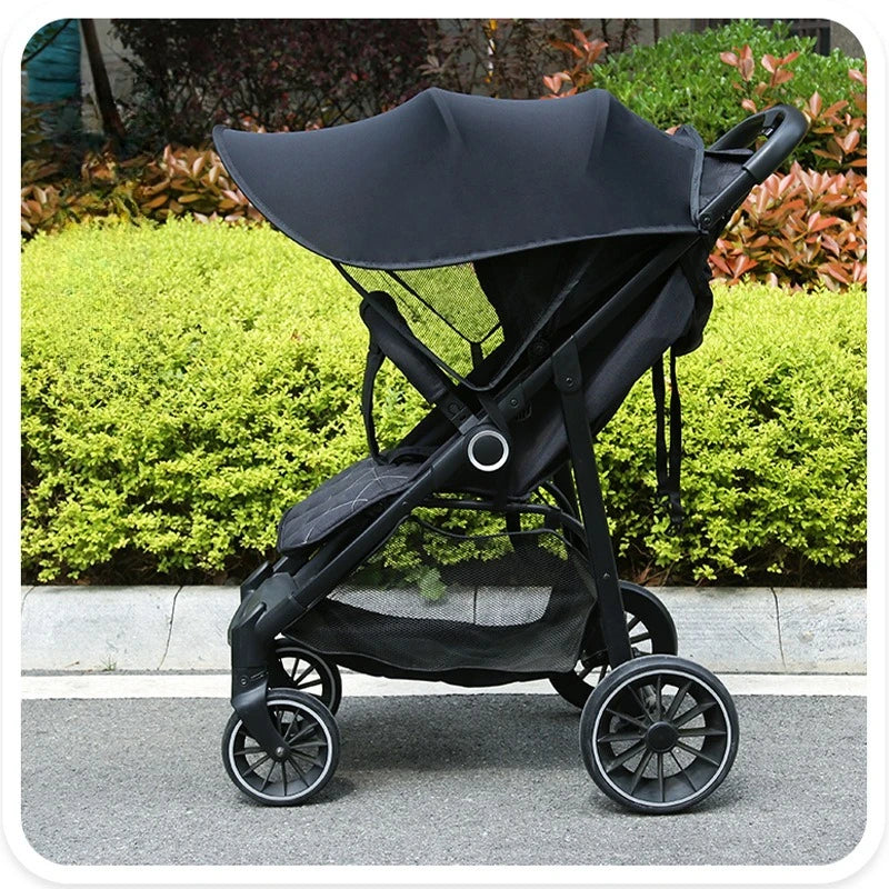 Baby Stroller Shade Extender, Pushchair Sun Awning in Black, Dinosaur, Bear or Star Designs for Extra Canopy Coverage on Outdoor Family Walks