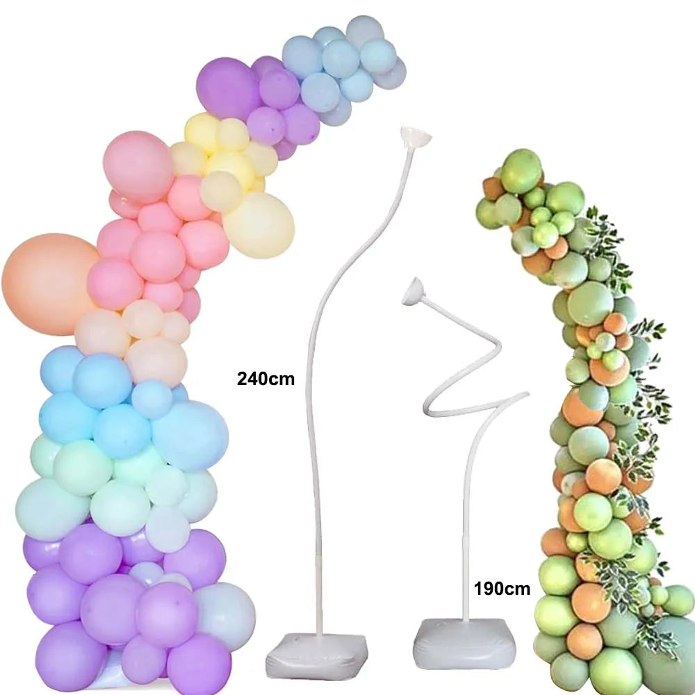 Flexible Balloon Column Stand with Base, Shapeable Balloon Display Support for Baby Showers, Birthday Parties, Weddings and Celebration Backdrops