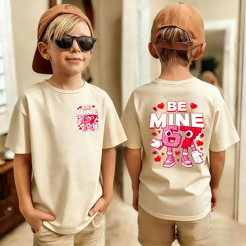 Six Seven Kids T-Shirt with Funny 67 Number Graphic, Short Sleeve Summer Top for Boys and Girls, Casual Playdate Outfits and Birthday Fan Gifts
