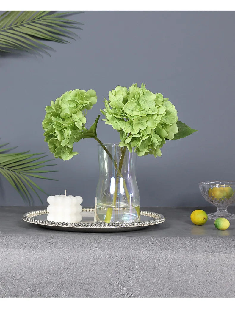 Real Touch Artificial Hydrangea Flowers, 10-Piece Latex Film Floral Set for Bridal Bouquets, Wedding Centerpieces and Home Decor
