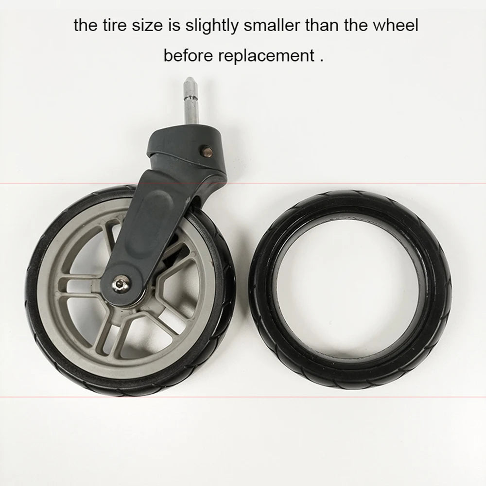 UPPAbaby Cruz Replacement Tire Covers for V1 and V2 Strollers, PU Tubeless Front or Rear Tire Rings for Model-Matched Wheel Repair and Maintenance