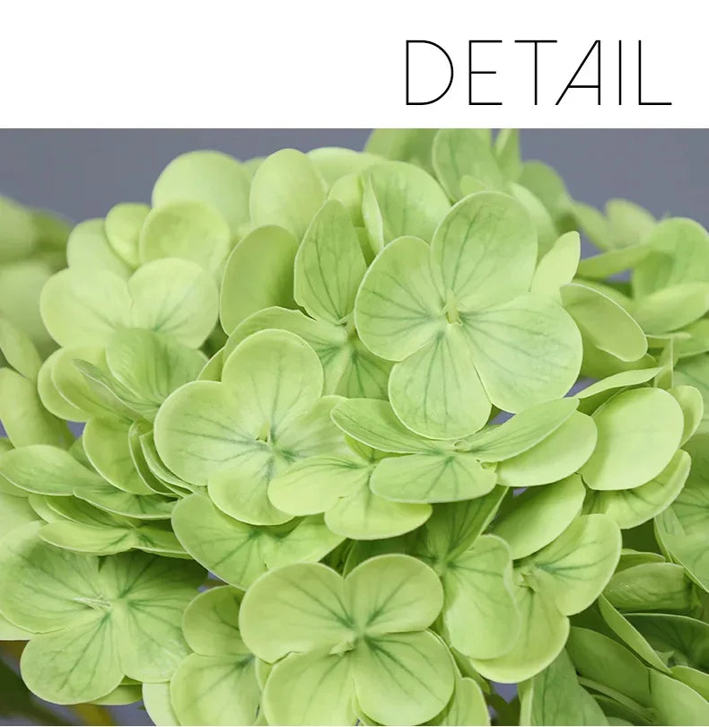 Real Touch Artificial Hydrangea Flowers, 10-Piece Latex Film Floral Set for Bridal Bouquets, Wedding Centerpieces and Home Decor