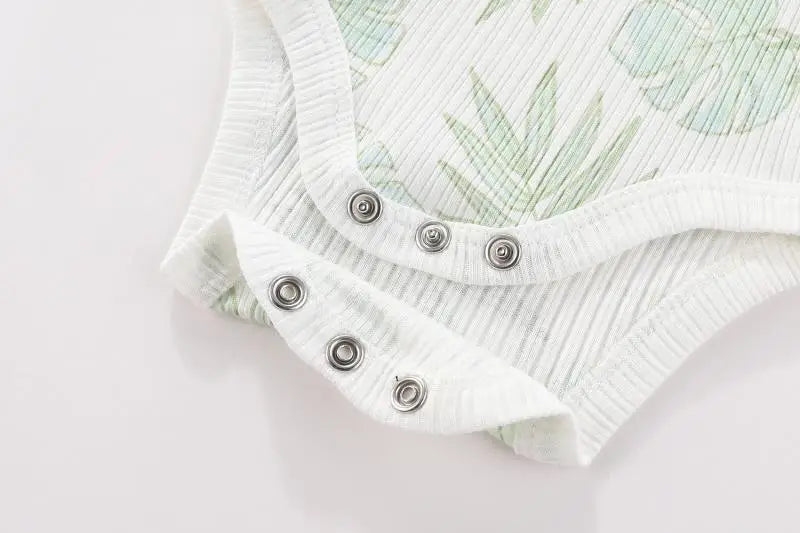 Cotton Baby Bodysuit Set of 5, Short Sleeve and Sleeveless Infant Clothing Styles with Solid Colors and Prints for Boys and Girls, 3M-12M