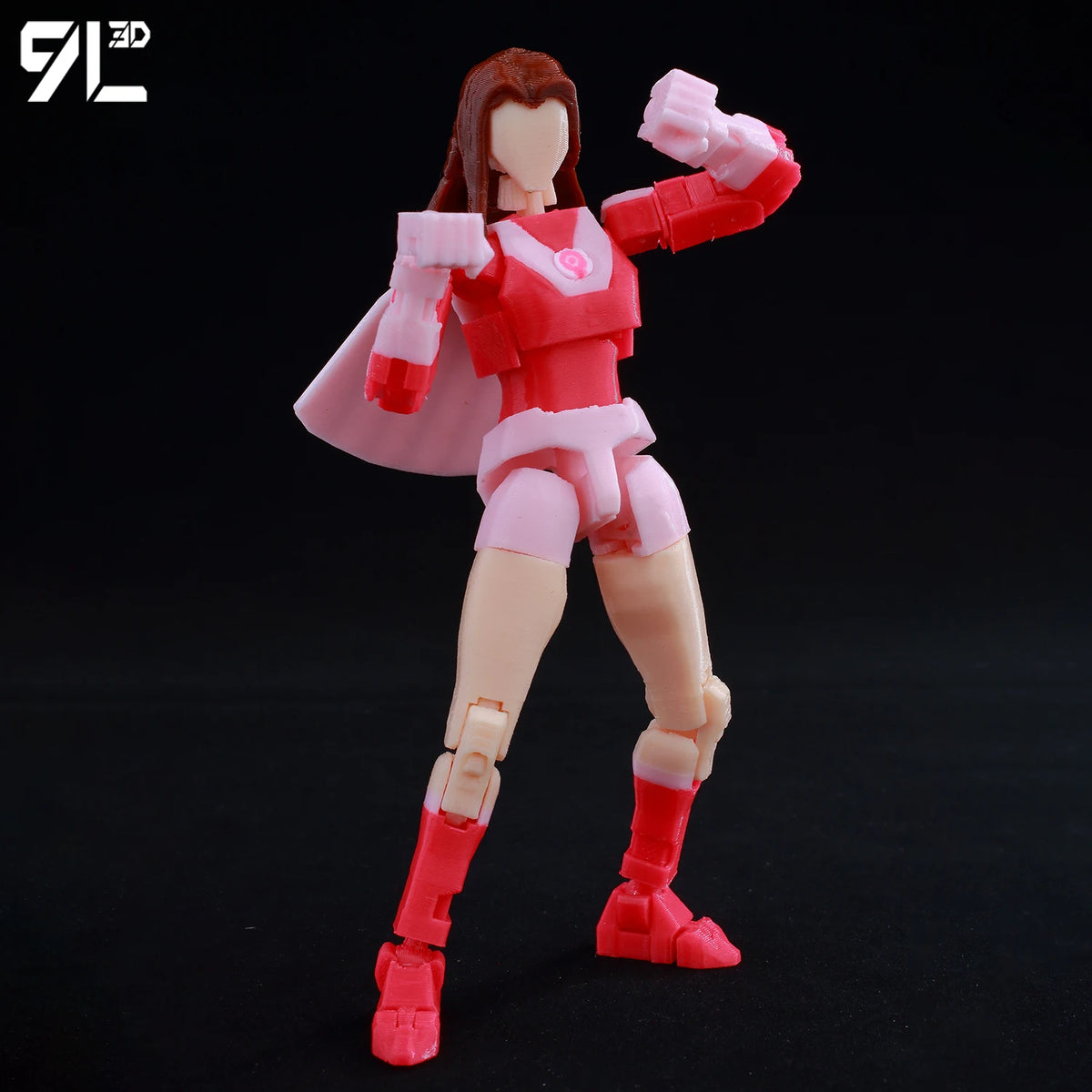 Articulated Superhero Action Figure, 3D Printed PETG Collectible with 30+ Poseable Joints, Interchangeable Parts and Accessories for Display