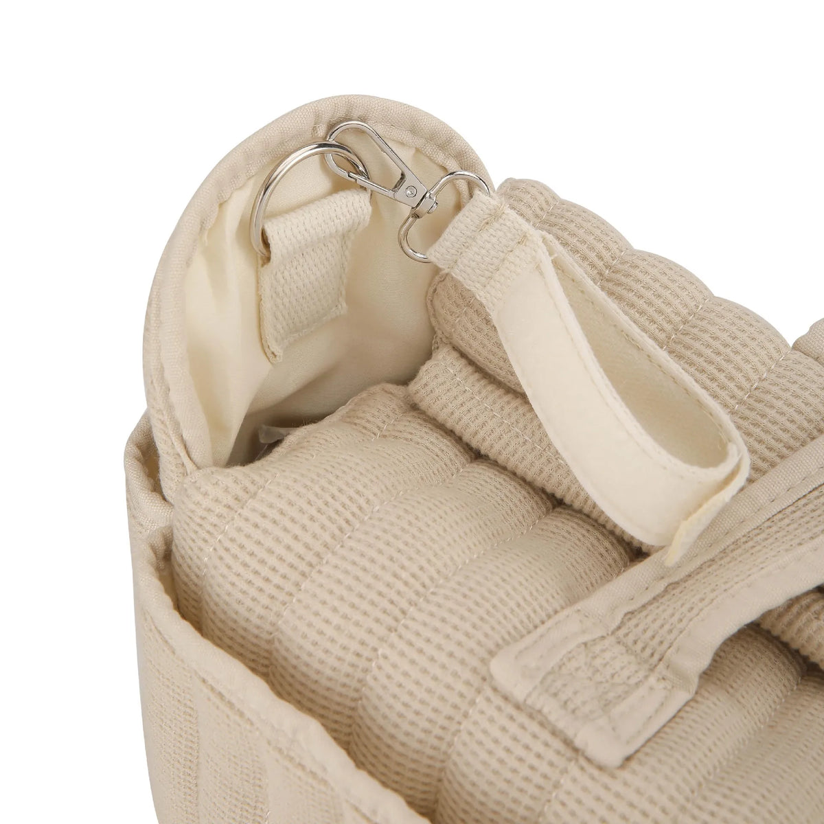 Textured Diaper Tote Bag with Zipper Closure, Interior Organizer Pockets and Carry Handles, Solid Color Baby Essentials Bag for Everyday Outings