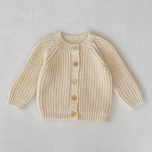 Baby Girl Knit Cardigan Sweaters with Long Sleeves, Korean-Style Infant and Toddler Layering Coats in Multiple Designs, Sizes 3M to 3T