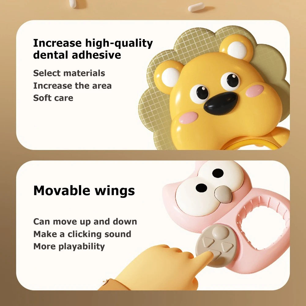 Remote Control Crib Mobile with Projector and Night Light, Rotating Animal Hanging Toys, Musical Lullabies and Timer for Baby Nursery