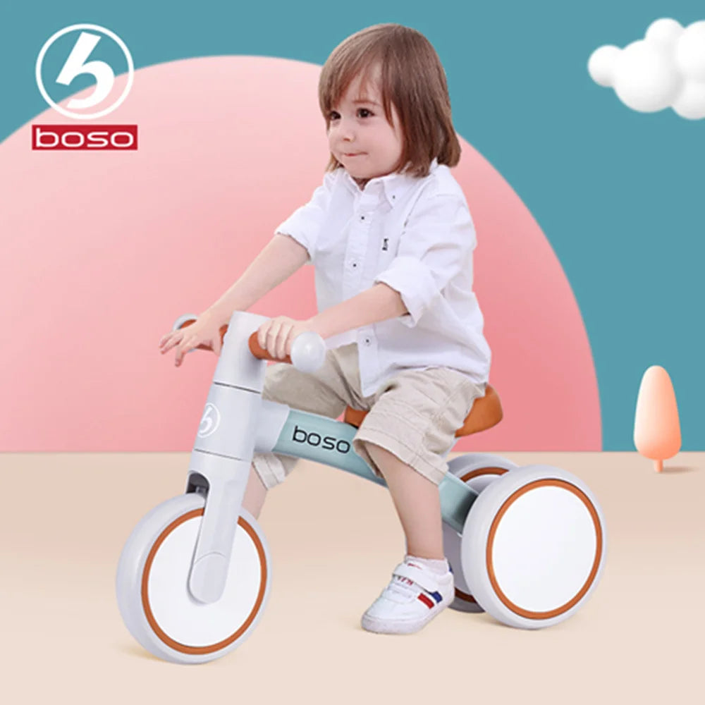 Three-Wheel Baby Balance Bike by ALWAYSME, Lightweight Aluminum Alloy Frame and TPU Wheels for Toddler Riding Play, Ages 12ā36 Months