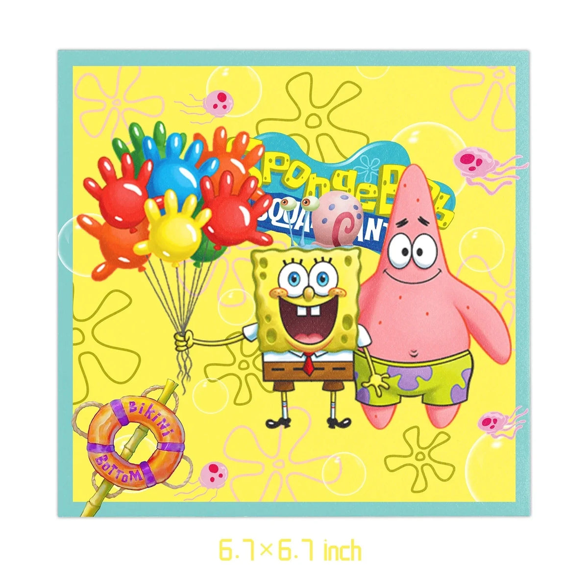 SpongeBob Birthday Party Supplies with Patrick Star, Disposable Plates, Cups, Balloons and Decoration Options for Kids Celebrations