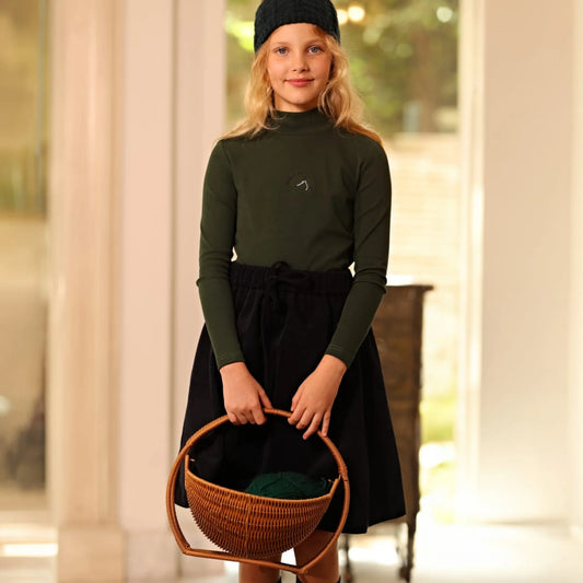 Sibling Matching Outfits in Green and Navy, Baby Sets and Kids Sweatshirt, Jumper Dress, Corduroy Skirt and Suspender Pants Options