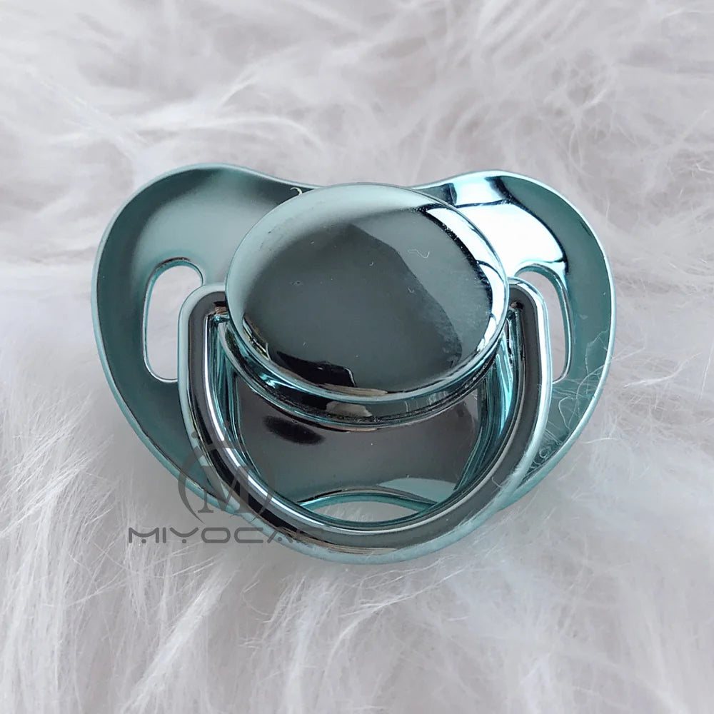 Metallic Baby Pacifier by MIYOCAR, Decorative Bling Dummy in P8 P9 P10 Styles with 0-6, 6-18 and 18-24 Month Size Options for Infants and Toddlers