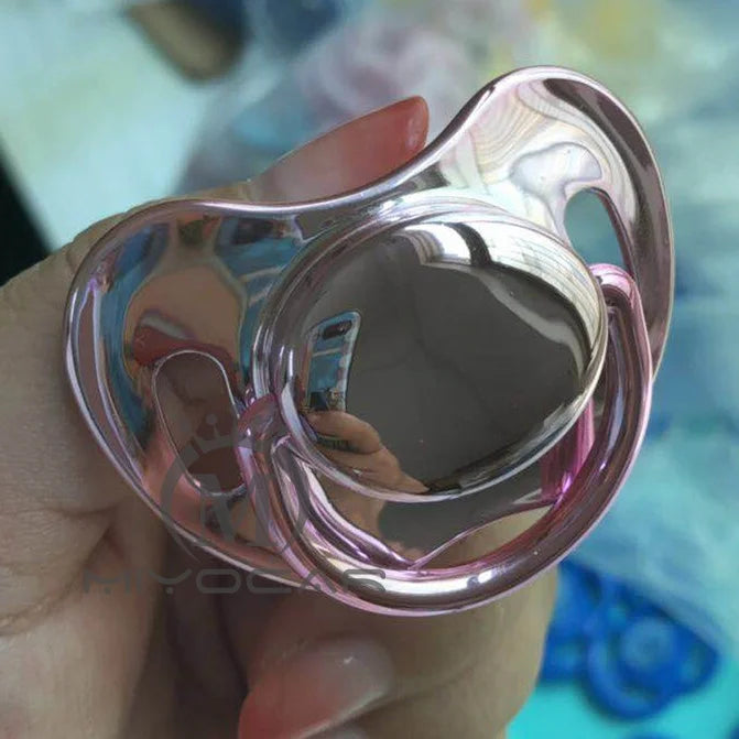 Metallic Baby Pacifier by MIYOCAR, Decorative Bling Dummy in P8 P9 P10 Styles with 0-6, 6-18 and 18-24 Month Size Options for Infants and Toddlers