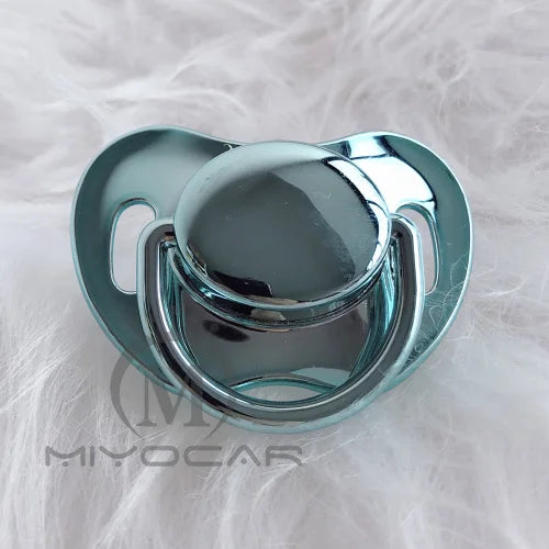 Metallic Baby Pacifier by MIYOCAR, Decorative Bling Dummy in P8 P9 P10 Styles with 0-6, 6-18 and 18-24 Month Size Options for Infants and Toddlers
