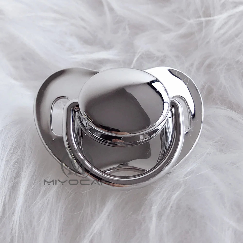 Metallic Baby Pacifier by MIYOCAR, Decorative Bling Dummy in P8 P9 P10 Styles with 0-6, 6-18 and 18-24 Month Size Options for Infants and Toddlers