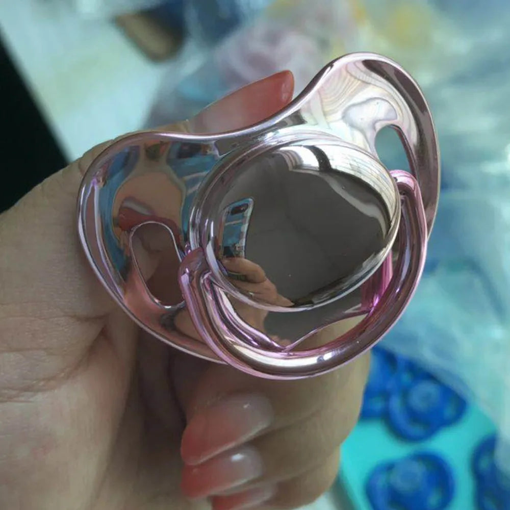 Metallic Baby Pacifier by MIYOCAR, Decorative Bling Dummy in P8 P9 P10 Styles with 0-6, 6-18 and 18-24 Month Size Options for Infants and Toddlers