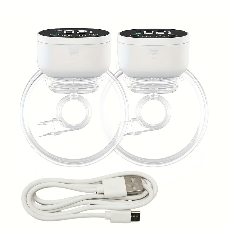 Hands Free Electric Breast Pump by CHANG KUN, Wearable In-Bra Milk Collector with 3 Modes, 9 Levels and 6.09 oz Capacity, 1 or 2 Pack