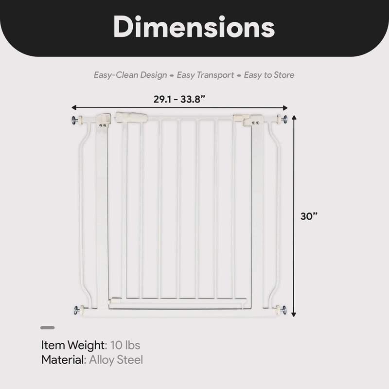Walk-Through Baby Safety Gate by BalanceFrom, White Open-Box Doorway Barrier for Baby and Pets, Home Room Separation and Everyday Access