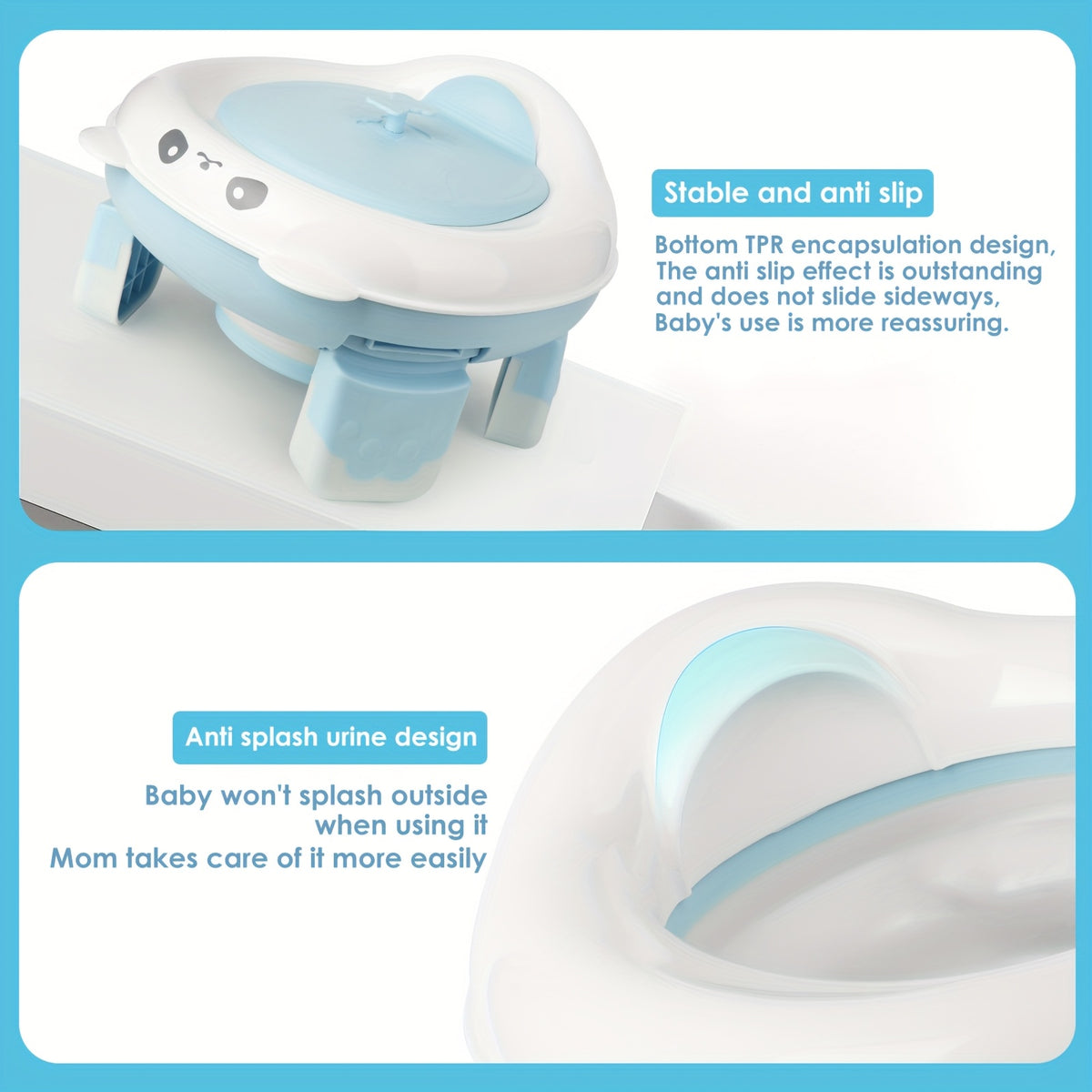 Foldable Travel Potty Chair for Boys and Girls with Storage Bag and 20 Disposable Liners Included, Portable Toddler Potty Seat for Indoor and Outdoor Use, Easy to Clean and Carry