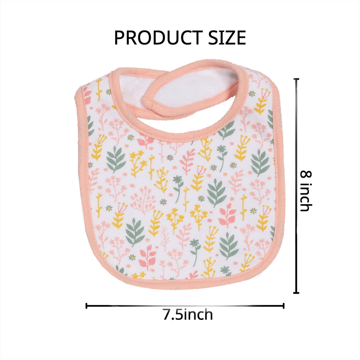 Double-Layer Cotton Baby Bibs 5-Pack with Cartoon Designs, Absorbent Adjustable Feeding Bib Set for Boys and Girls Ages 0ā3 Years