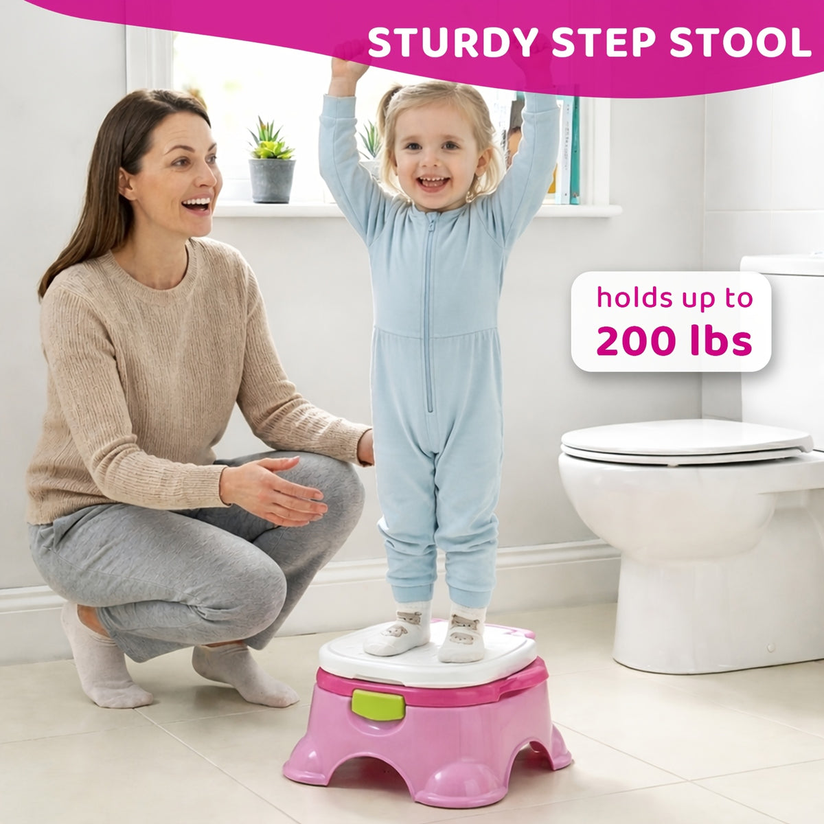 Toddler Potty Chair 3-in-1 Toilet Training Set with Removable Seat Ring and Step Stool for Boys and Girls Learning Independent Bathroom Routines