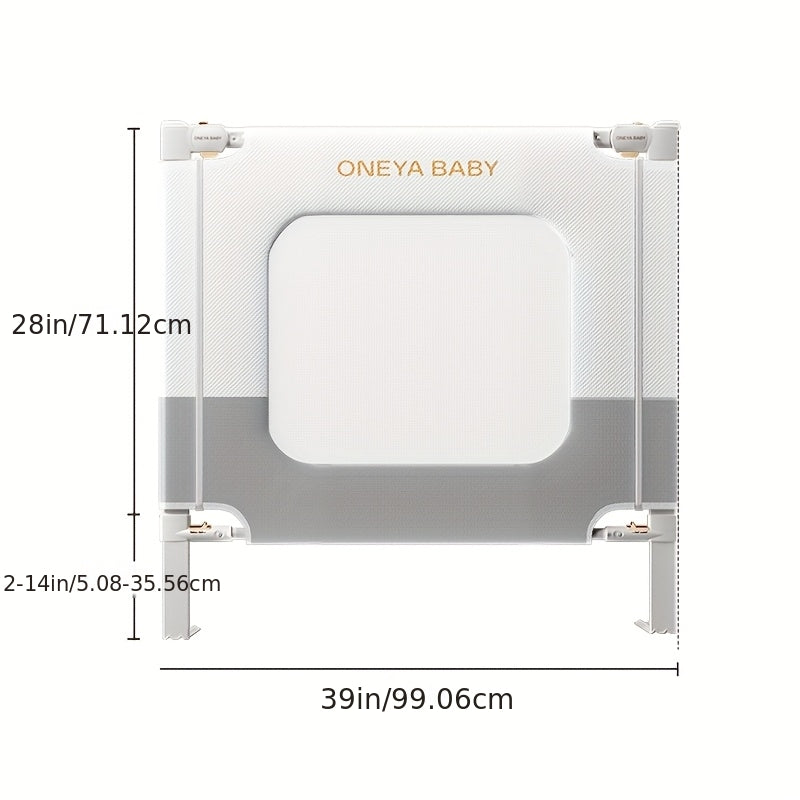 Adjustable Toddler Bed Rail Guard for Full, Queen or King Beds, 28-Inch-High Screw-Fix Bedside Safety Barrier in Four Length Options for Kids