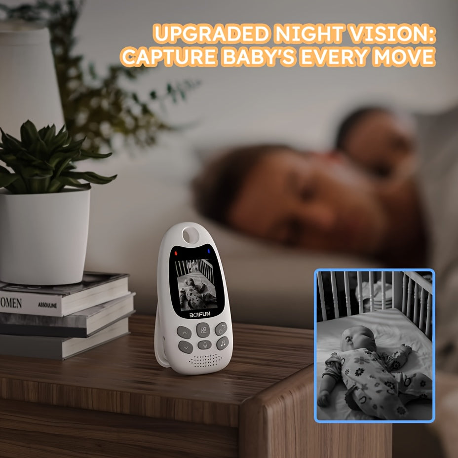 No WiFi Baby Monitor with Camera and Audio, BOIFUN VB610 Portable 2-Inch Screen with Night Vision, Two-Way Talk, VOX Mode and Temperature Alerts