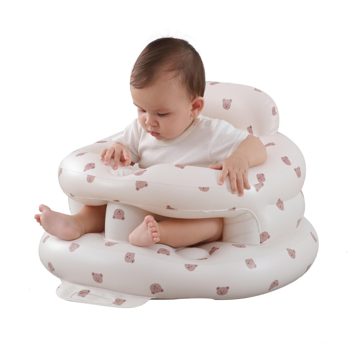 Inflatable Baby Sit-Up Chair Seat for Learning to Sit, Spine-Safe Infant Sitting Support Sofa, Portable Posture Training Gadget for Babies Practicing Independent Upright Sitting at Home