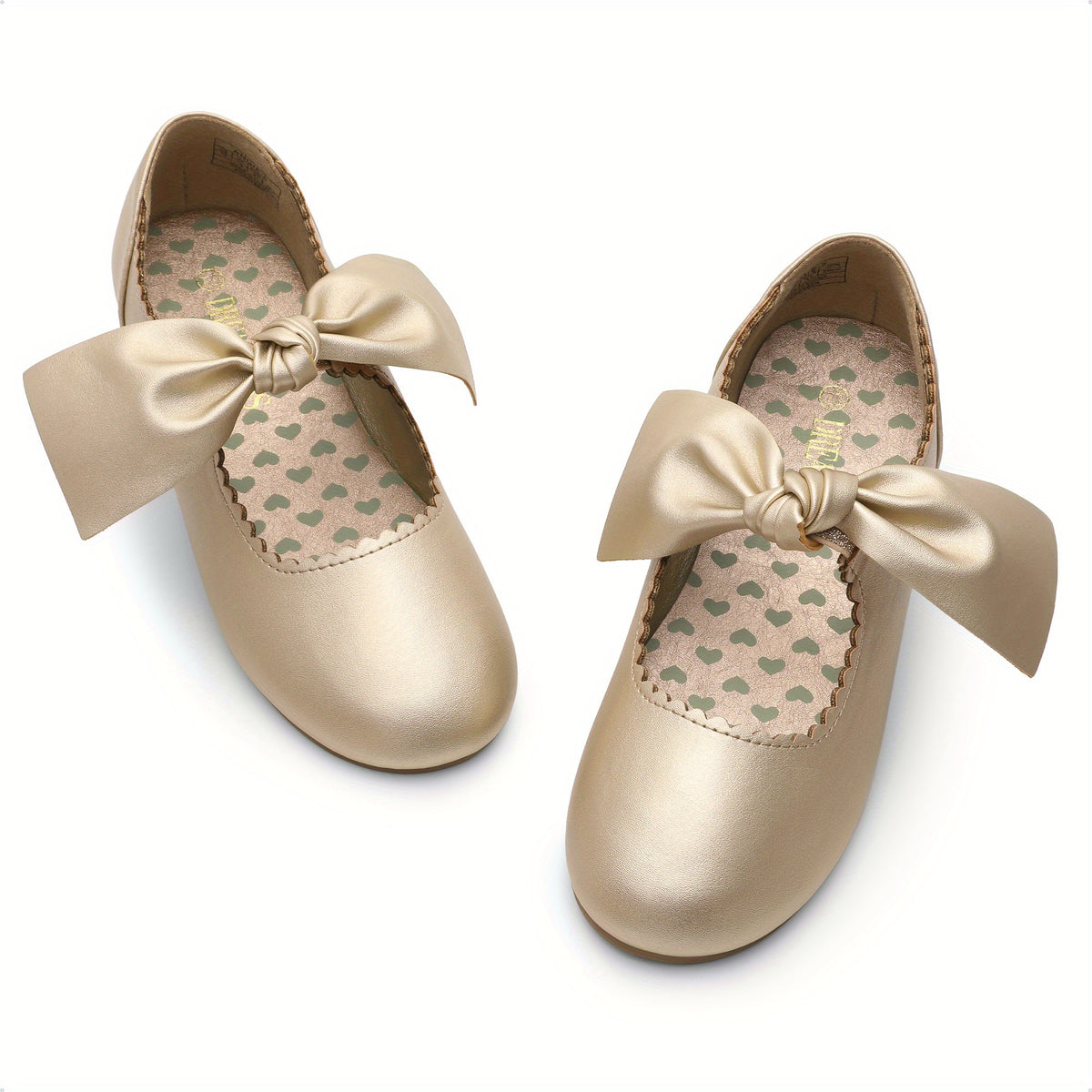 Girls Ballet Dress Flats with Bow and Elastic Strap, Soft Padded Mary Jane Shoes for Toddler, Little Kid & Big Kid Weddings, Parties and Christmas Outfits