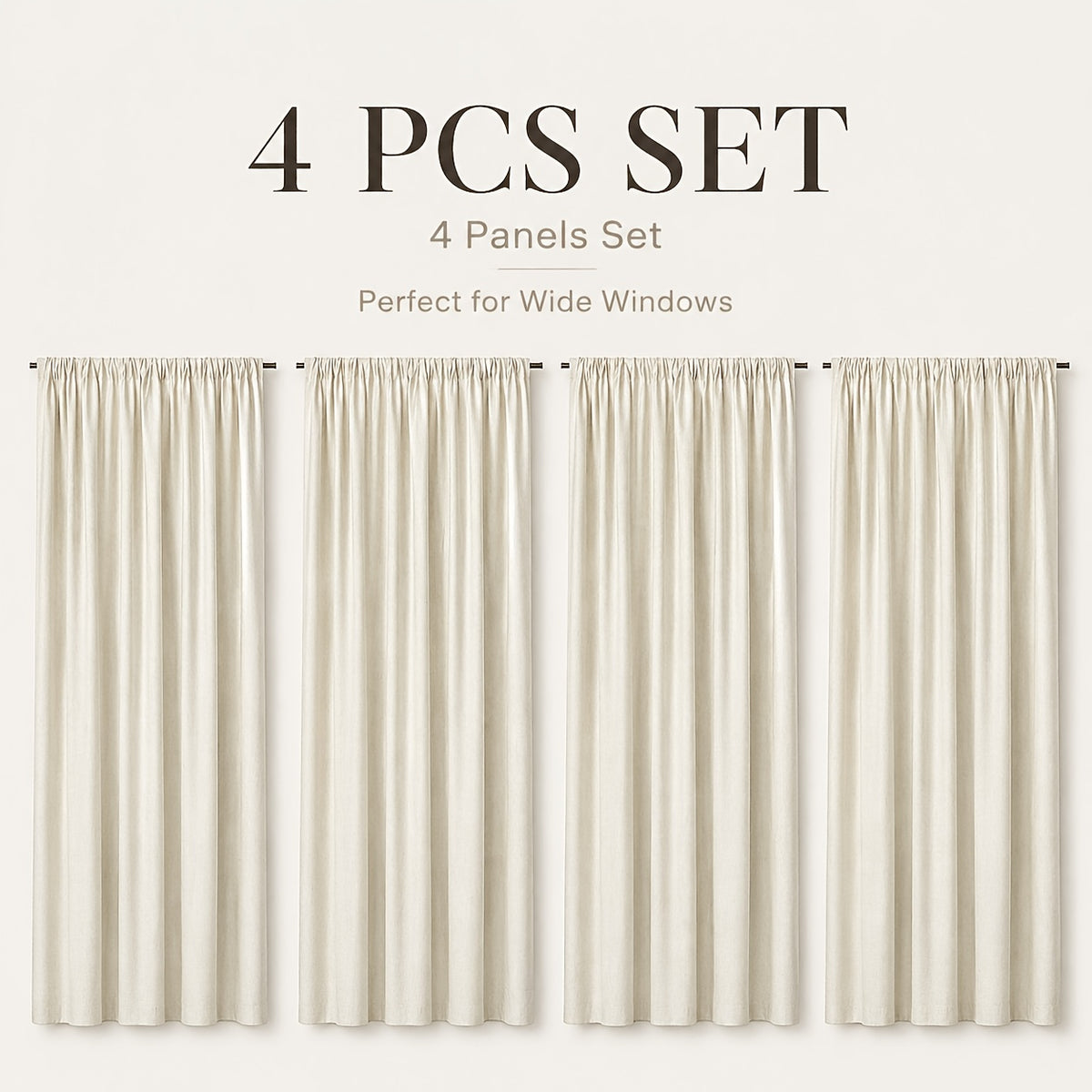 Blue Nursery Blackout Curtains 4-Panel Set, 52 x 63 Inch Coated-Lining Window Drapes with Four Hanging Methods for Bedroom Privacy