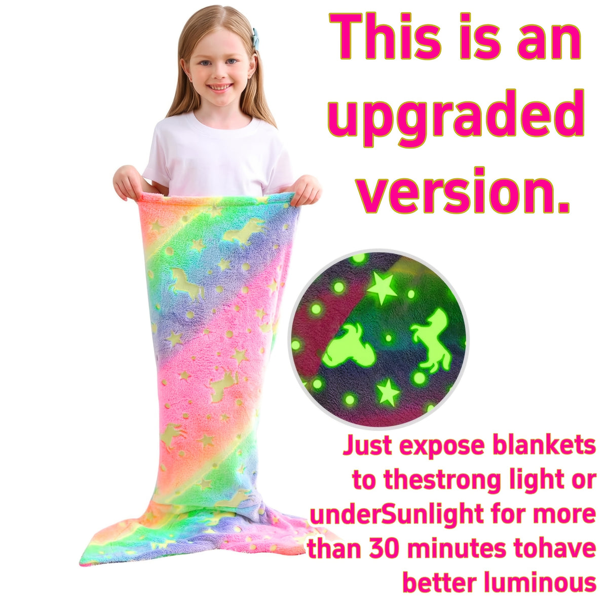 Mermaid Tail Blanket for Girls, Soft Polyester Knit Fish Tail Throw with Colorful Tie-Dye Unicorn-Inspired Design for Cozy Reading and Gift Giving