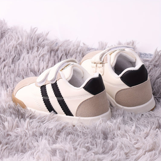 Boys' Sports Shoes for Kids with Thick Soles, All-Season Casual Sneakers for Running and Walking, in Black or Red, Toddler and Little Kid Sizes