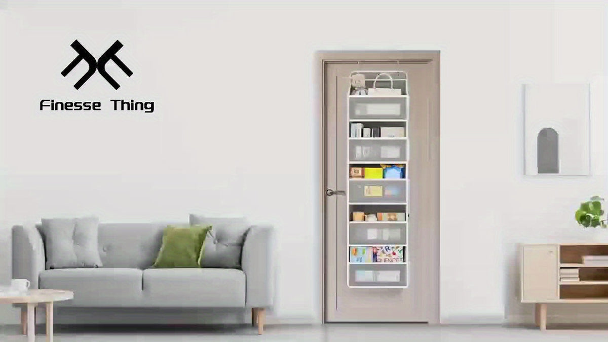 5-Shelf Over-the-Door Organizer with 10 Storage Pockets, No-Drill Hanging Door Storage for Nursery, Bedroom, Bathroom and Pantry Essentials