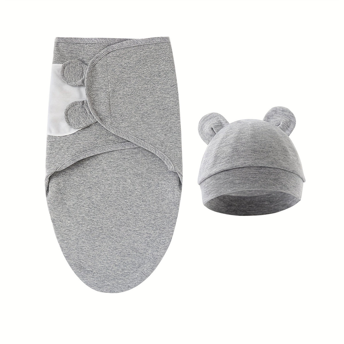 Newborn Blanket and Hat Set for 0 to 3 Months, Coordinated Baby Wrap and Cap in Multiple Color and Print Styles for Coming-Home Photos and Gifting