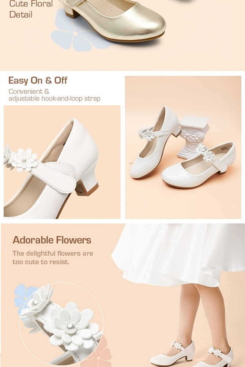 Rhinestone Ballet Flats for Girls, Mary Jane Dress Shoes with a Shimmering Look, Round-Toe Slip-On Party Shoes for Toddlers and Big Kids, Weddings