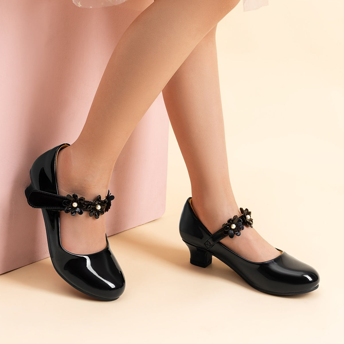 Rhinestone Ballet Flats for Girls, Mary Jane Dress Shoes with a Shimmering Look, Round-Toe Slip-On Party Shoes for Toddlers and Big Kids, Weddings