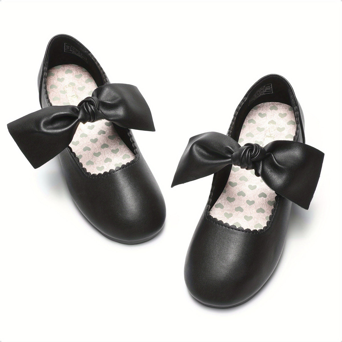Girls Ballet Dress Flats with Bow and Elastic Strap, Soft Padded Mary Jane Shoes for Toddler, Little Kid & Big Kid Weddings, Parties and Christmas Outfits