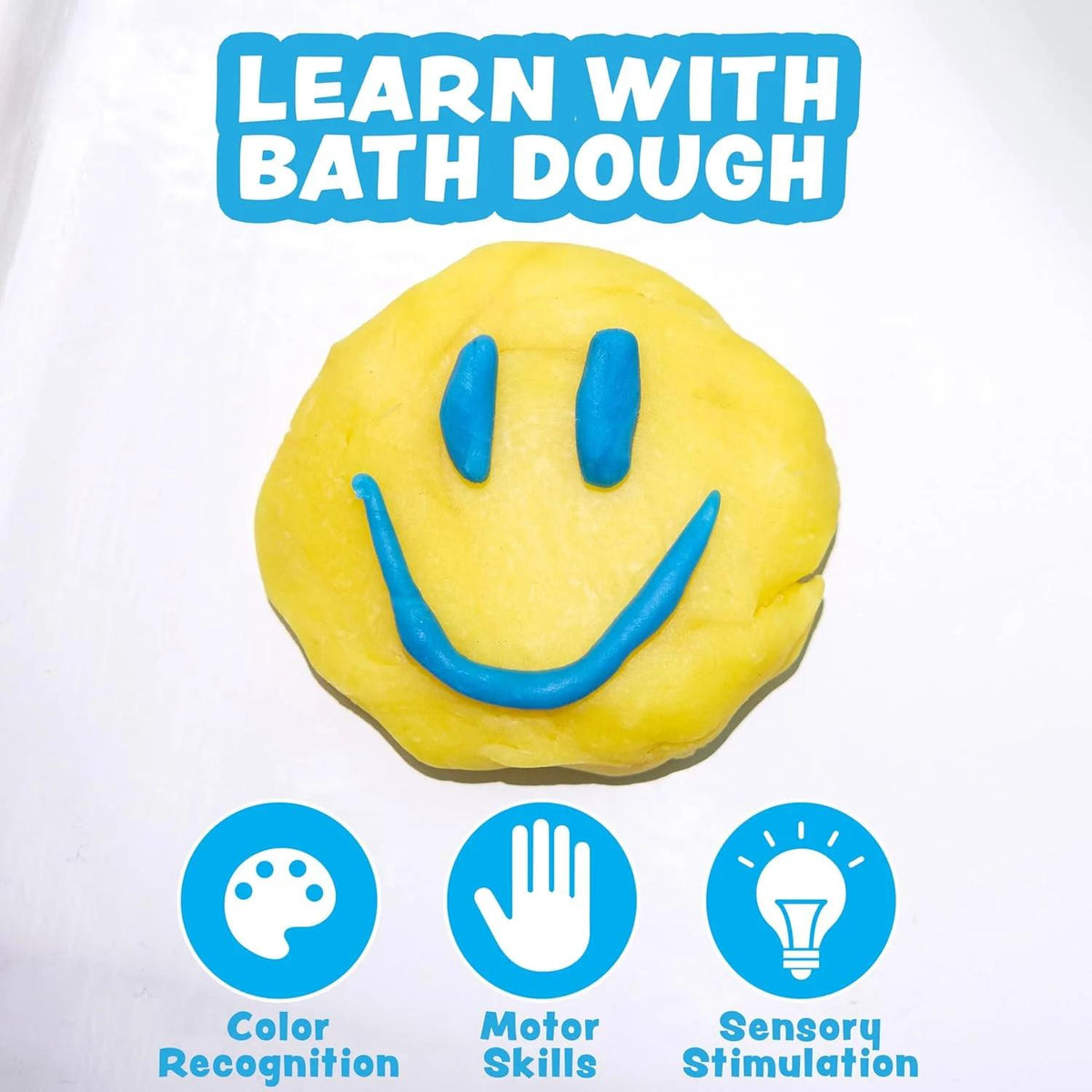Moldable Kids Bath Soap Dough 6-Pack by Tub Works, Fruity-Scented Colorful Sensory Bath-Time Play with Shea Butter for Ages 3+