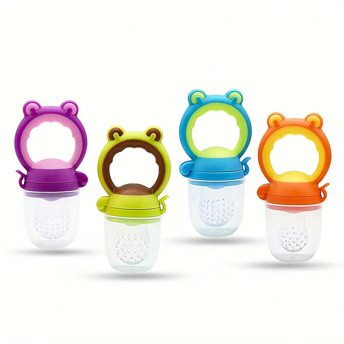 Baby Food Feeder Set, 7-Piece Silicone Squeeze Spoon Bottles and Fresh Fruit Feeders with Three Nipple Sizes for Everyday Complementary Feeding